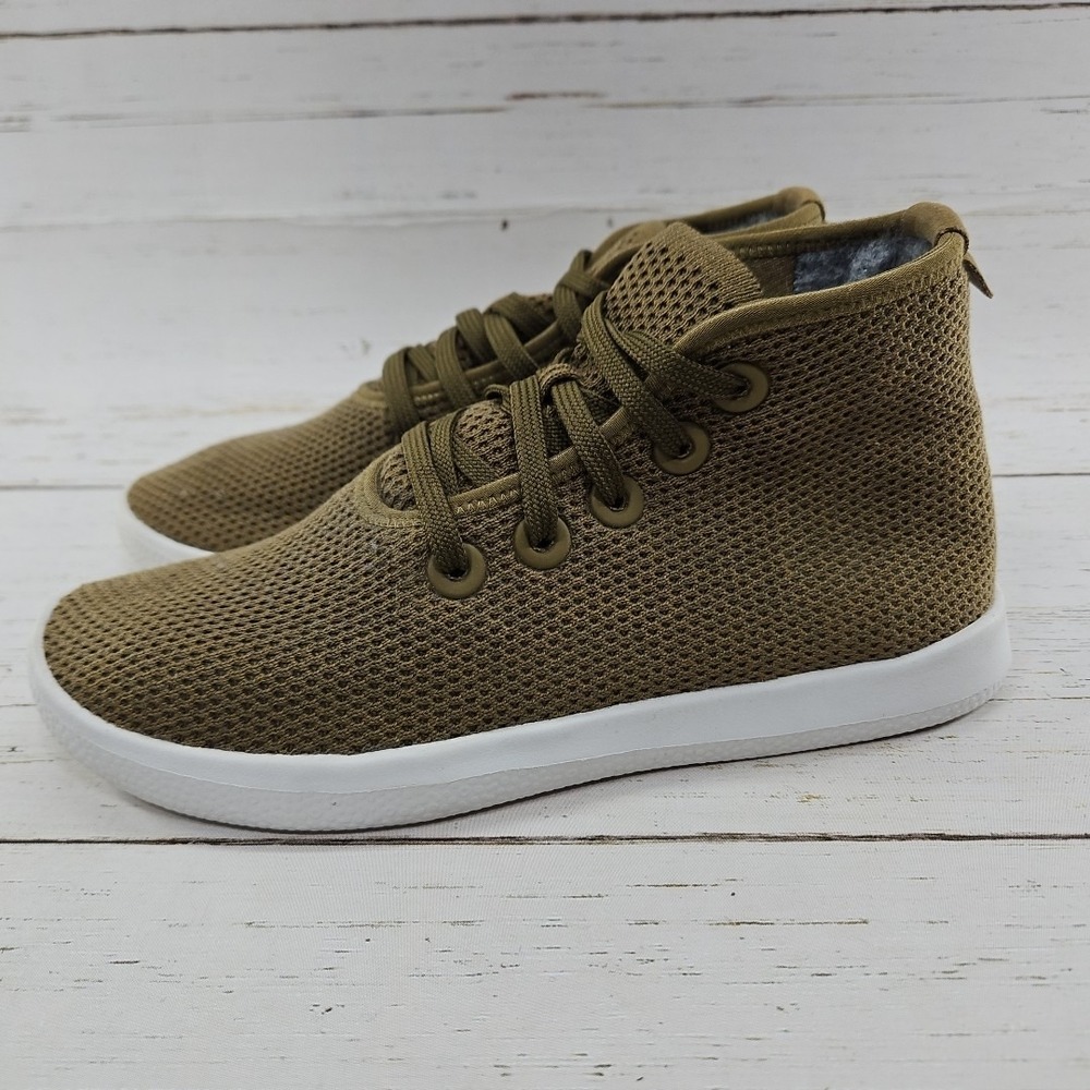 Allbirds Tree Toppers Shoes Womens 7 Brown Tan High Top Running Sneakers Lace Up